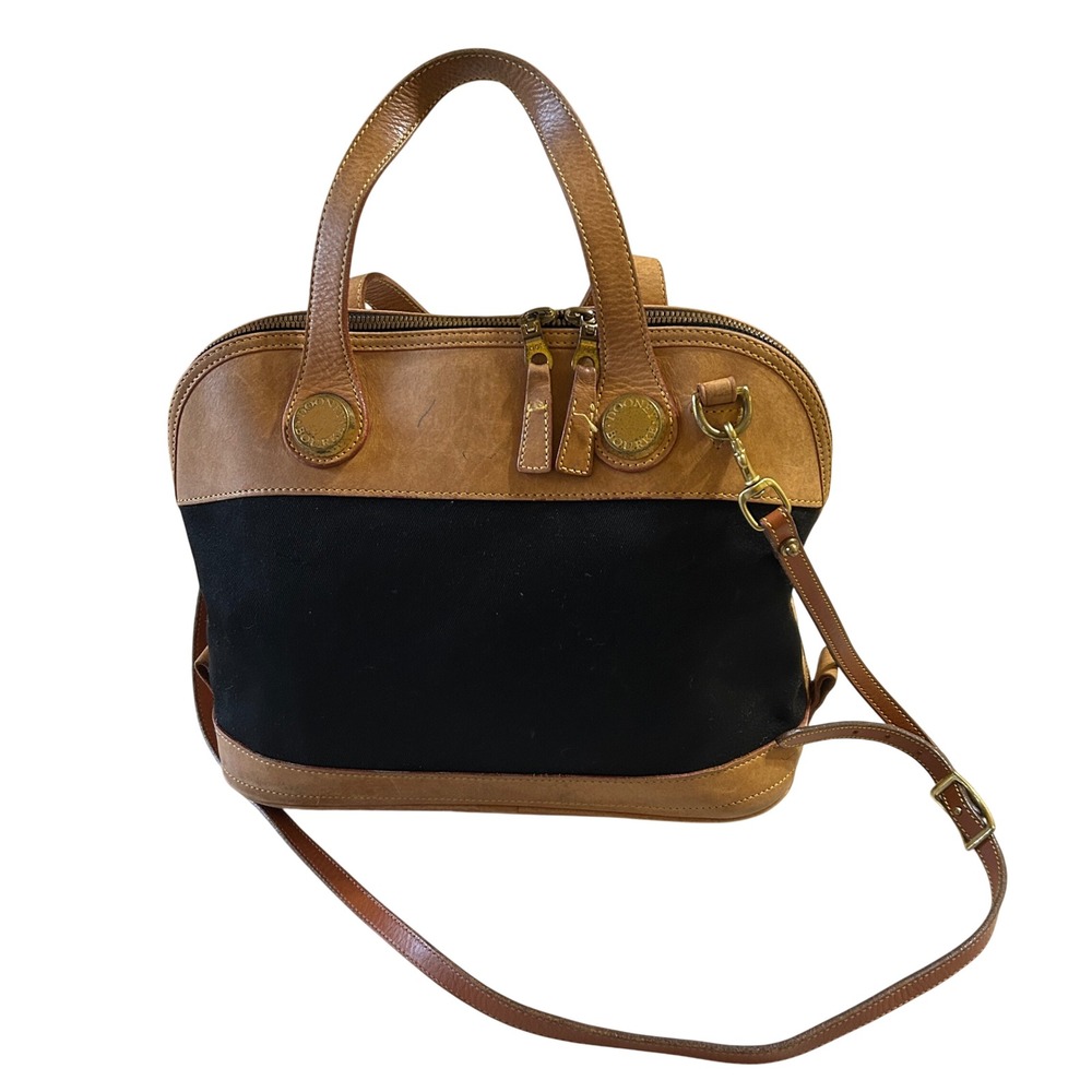 Dooney & Bourke Cabriolet Domed Satchel, black All Weather Leather Made in USA
